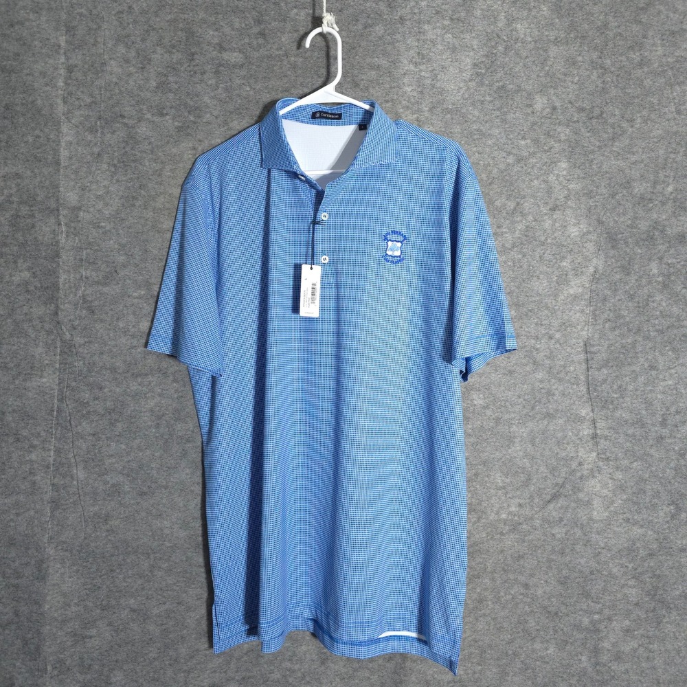 Turtleson Cory Performance Polo Mens Large Electric Blue Golf Classic MTK0226